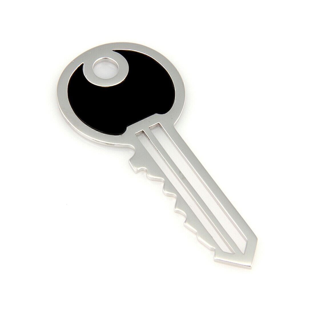 Onyx and 18k White Gold Key Pendant by Victoria Casal: Onyx and 18k White Gold Key Pendant by Victoria Casal This Victoria Casal key charm pendant is crafted from 18k white gold and features a striking black onyx gemstone. Designed in a charm style, it sh