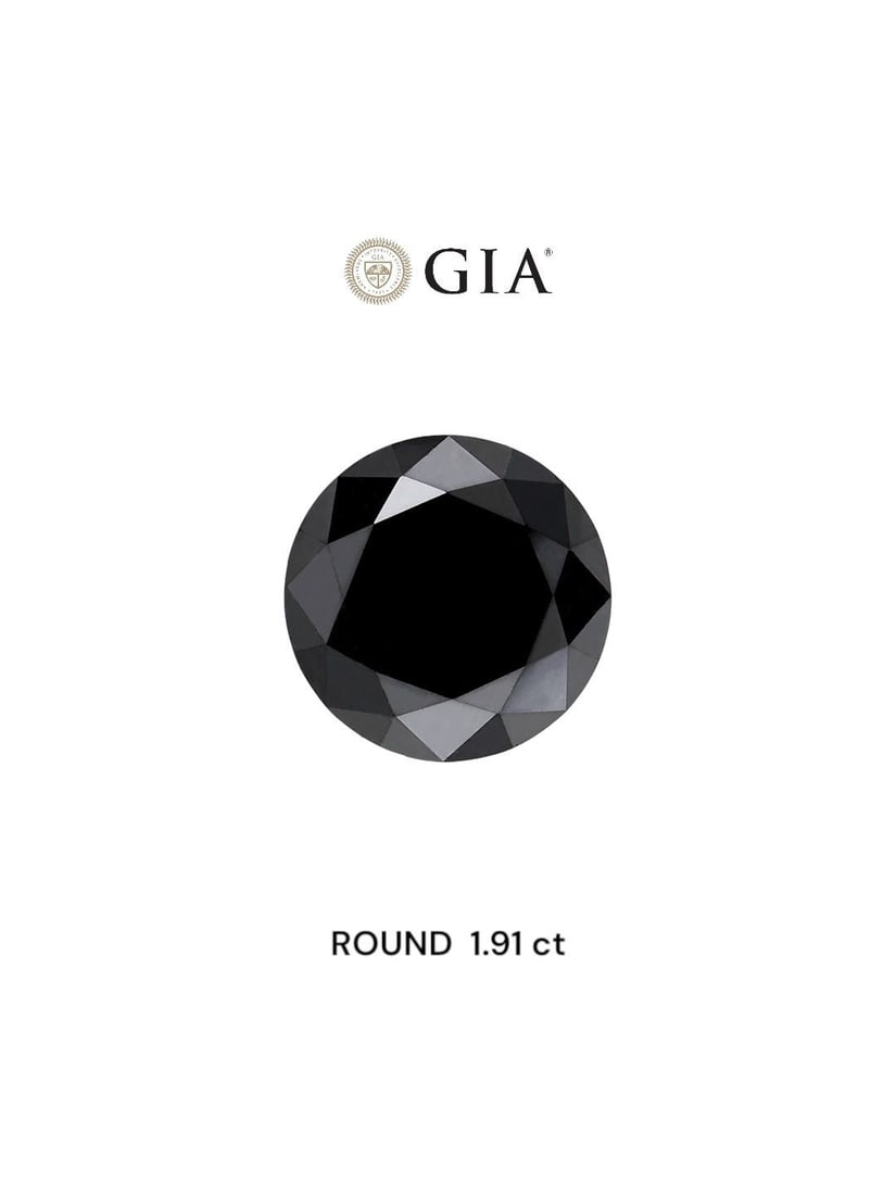Loose Diamond - ROUND 1.91ct Black: Loose Diamond - ROUND 1.91ct Black Source: Natural Shape: ROUND Carats: 1.91 Color: Black Certification: IGI Video: