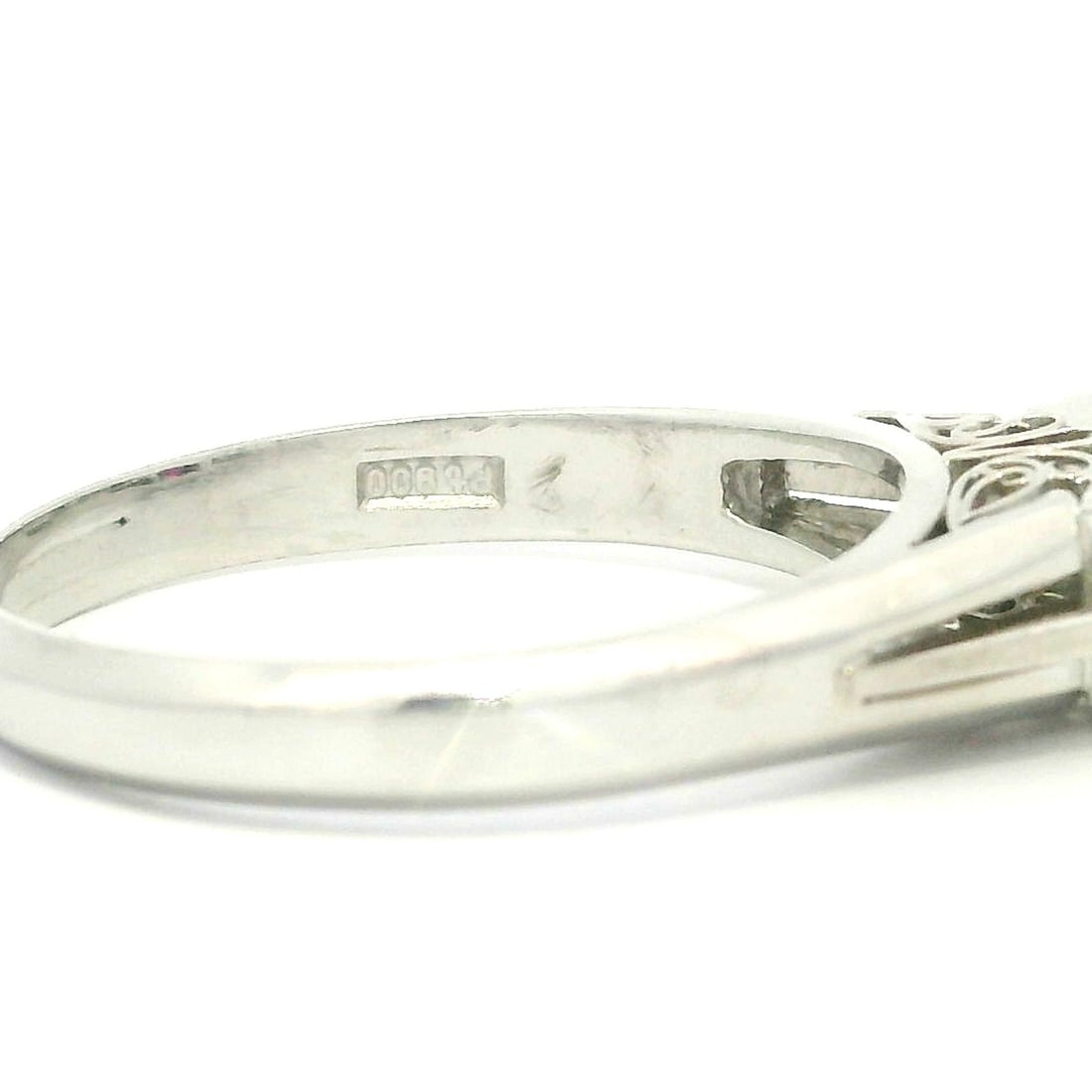 Platinum 0.92ct Square Ruby Ring with Baguette Diamonds - 7