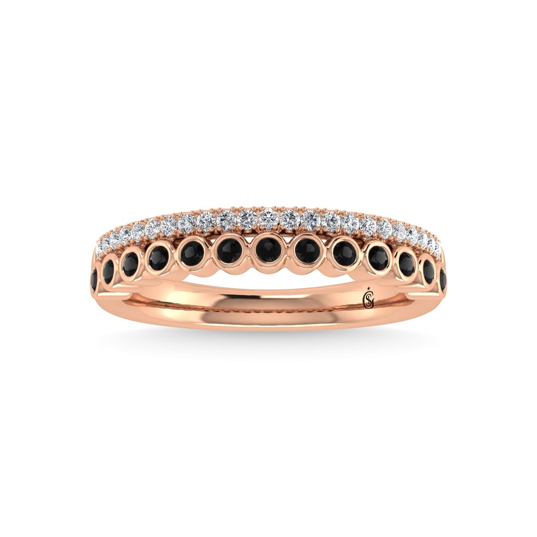 14K Rose Gold Diamond 1/3 Ct.Tw. Stackable Band: 14K Rose Gold Diamond 1/3 Ct.Tw. Stackable Band 14k Rose Gold Stone Color: G-h Stone Clarity: I1-i2 Each ring is presented in standard size 6.5. Complimentary resizing is available between sizes 510 (