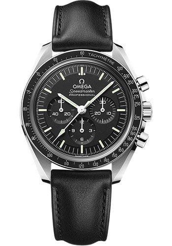Omega Speedmaster Moonwatch Black Dial Chronograph Ref 310.32.42.50.01.002 Card: Omega Speedmaster Moonwatch Black Dial Chronograph Ref 310.32.42.50.01.002 Card This Omega Speedmaster Moonwatch Professional Co-Axial Master Chronometer Chronograph features a black dial and a fixed