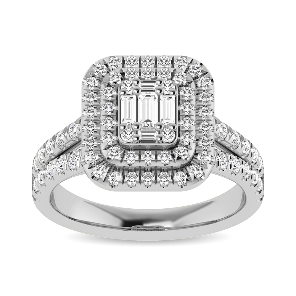 Diamond 1 Ct.Tw. Engagement Ring in 14K White Gold: Diamond 1 Ct.Tw. Engagement Ring in 14K White Gold 14k White Gold Stone Color: G-h Stone Clarity: I1 Each ring is presented in standard size 6.5. Complimentary resizing is available between sizes 510