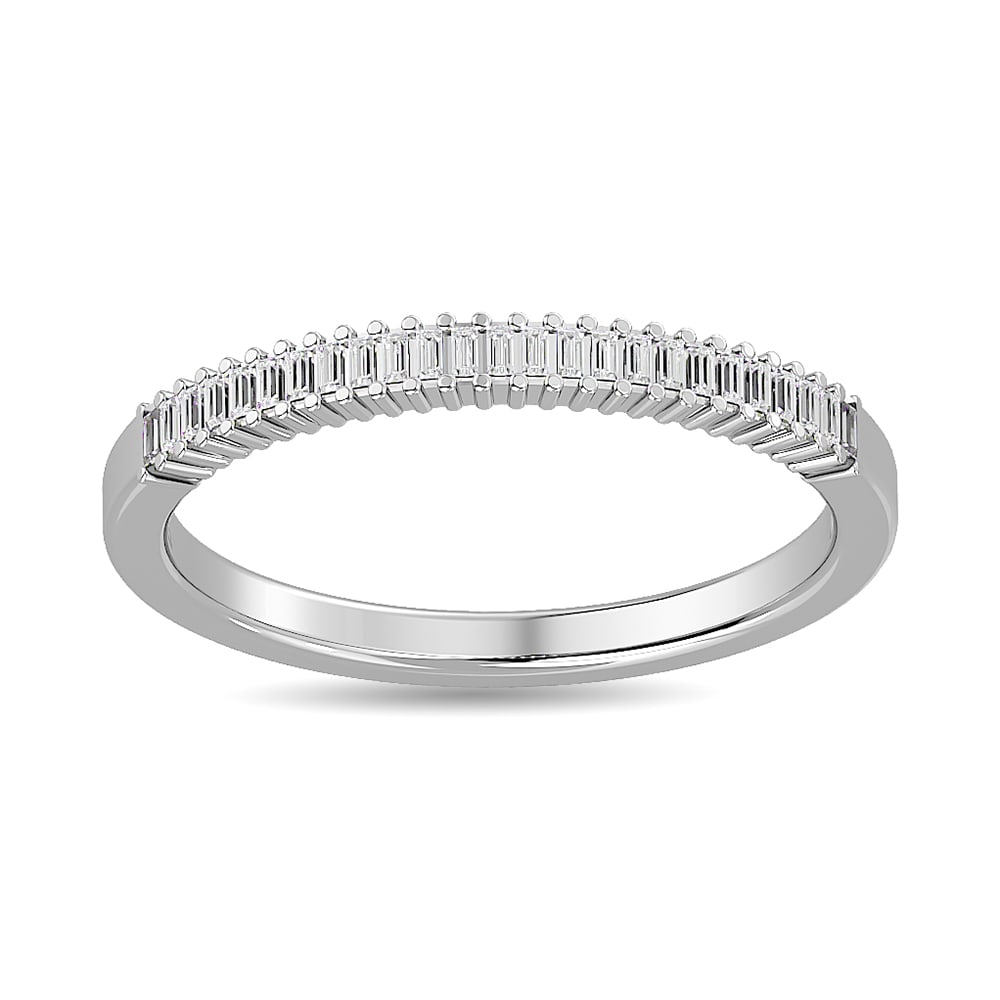 Diamond Anniversary Band 1/6 Ct.tw in 14K White Gold: Diamond Anniversary Band 1/6 Ct.tw in 14K White Gold 14k White Gold Stone Color: Gh Stone Clarity: I1 Each ring is presented in standard size 6.5. Complimentary resizing is available between sizes 510