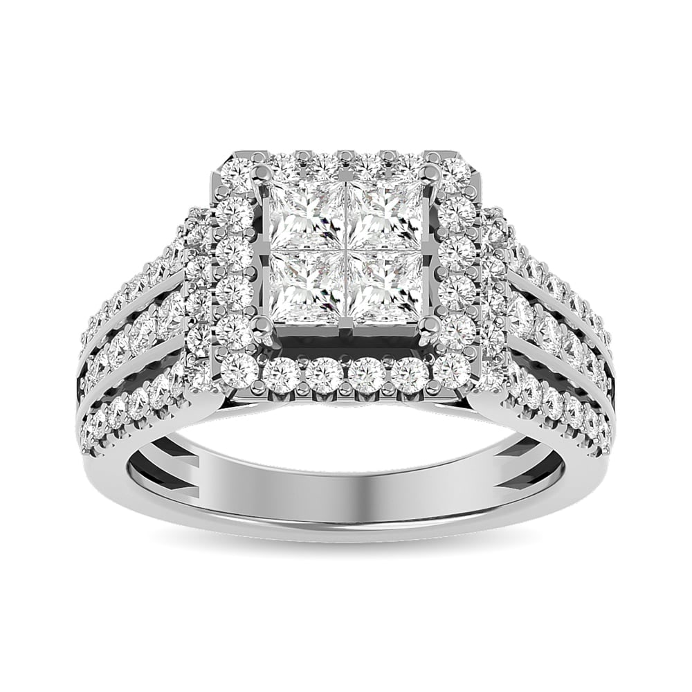 Diamond Engagement Ring 1 Ct.tw in 14K White Gold: Diamond Engagement Ring 1 Ct.tw in 14K White Gold 14k White Gold Stone Color: Gh Stone Clarity: Si2 Each ring is presented in standard size 6.5. Complimentary resizing is available between sizes 510 (