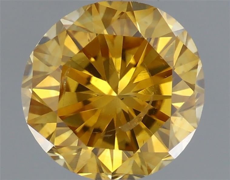 Loose Diamond - ROUND 0.46ct Fancy Intense Orange Yellow (1 of 1)