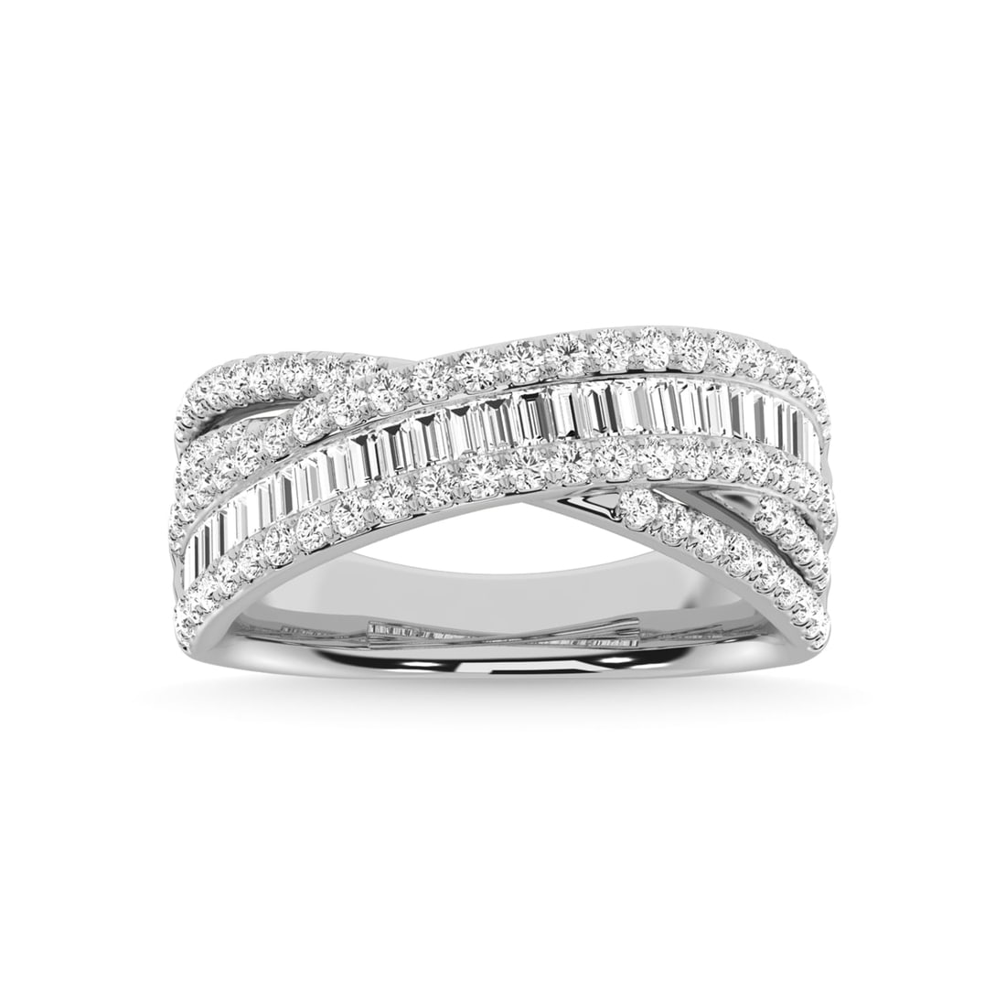 14K White Gold Diamond 1 Ct.Tw. Fashion Ring: 14K White Gold Diamond 1 Ct.Tw. Fashion Ring 14k White Gold Stone Color: G-h Stone Clarity: Si3 Each ring is presented in standard size 6.5. Complimentary resizing is available between sizes 510 (in 1