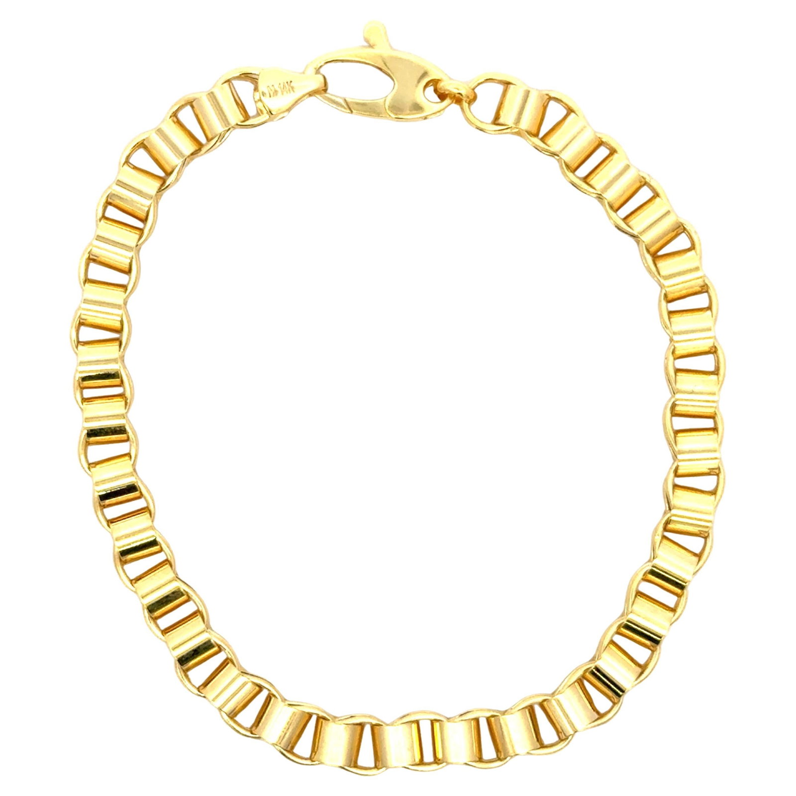 14K Yellow Gold Interlocking Tube Link Bracelet by Harbor Diamonds (1 of 12)