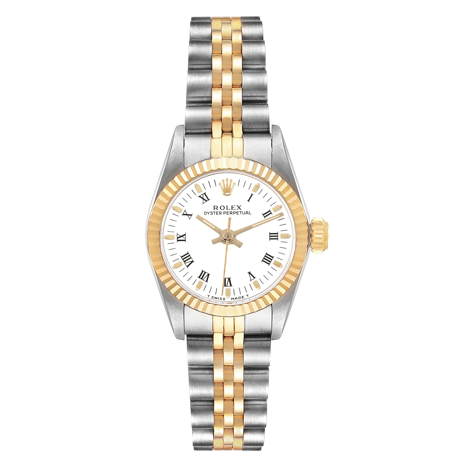 Ladies Rolex Oyster Perpetual Ref 67193 Jubilee Bracelet White Dial with Papers 1990 (1 of 5)