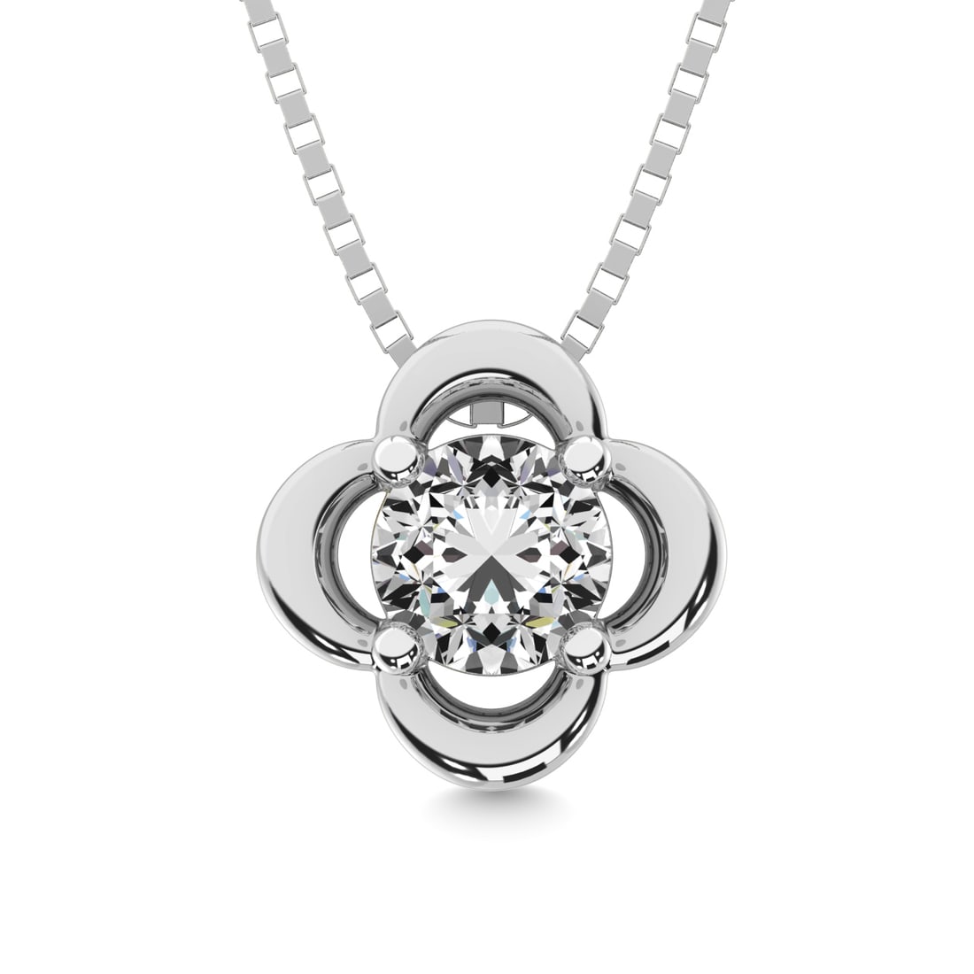 Diamond 1/4 Ct.tw Solitaire Dimond Pendant in 14K White Gold: Diamond 1/4 Ct.tw Solitaire Dimond Pendant in 14K White Gold 14k White Gold Stone Color: G-h Stone Clarity: Si2 Unless otherwise specified, pendants that include a chain are paired with our standard 1