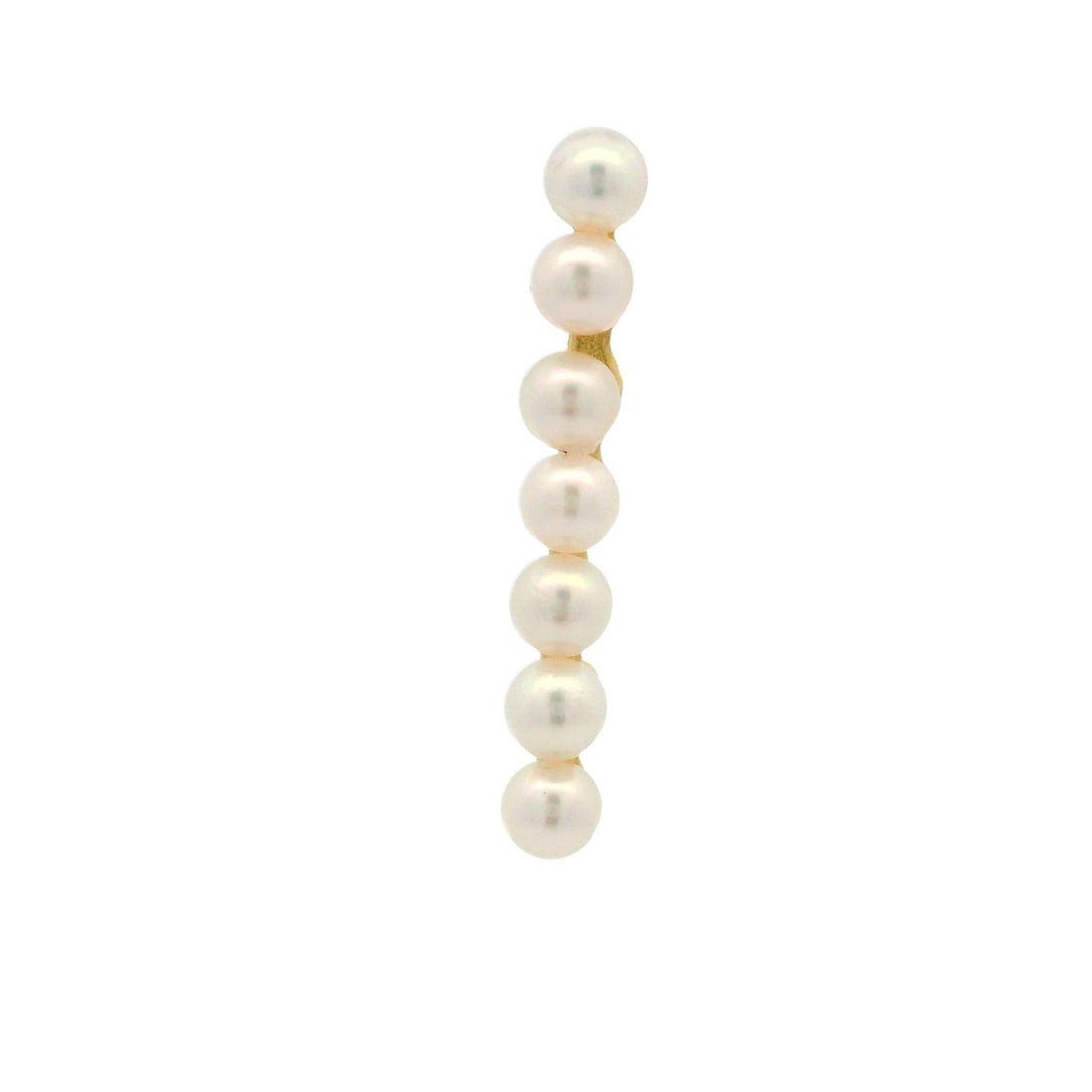 Estate 14k Yellow Gold Cultured Pearl Bar Pin Brooch (1 of 8)