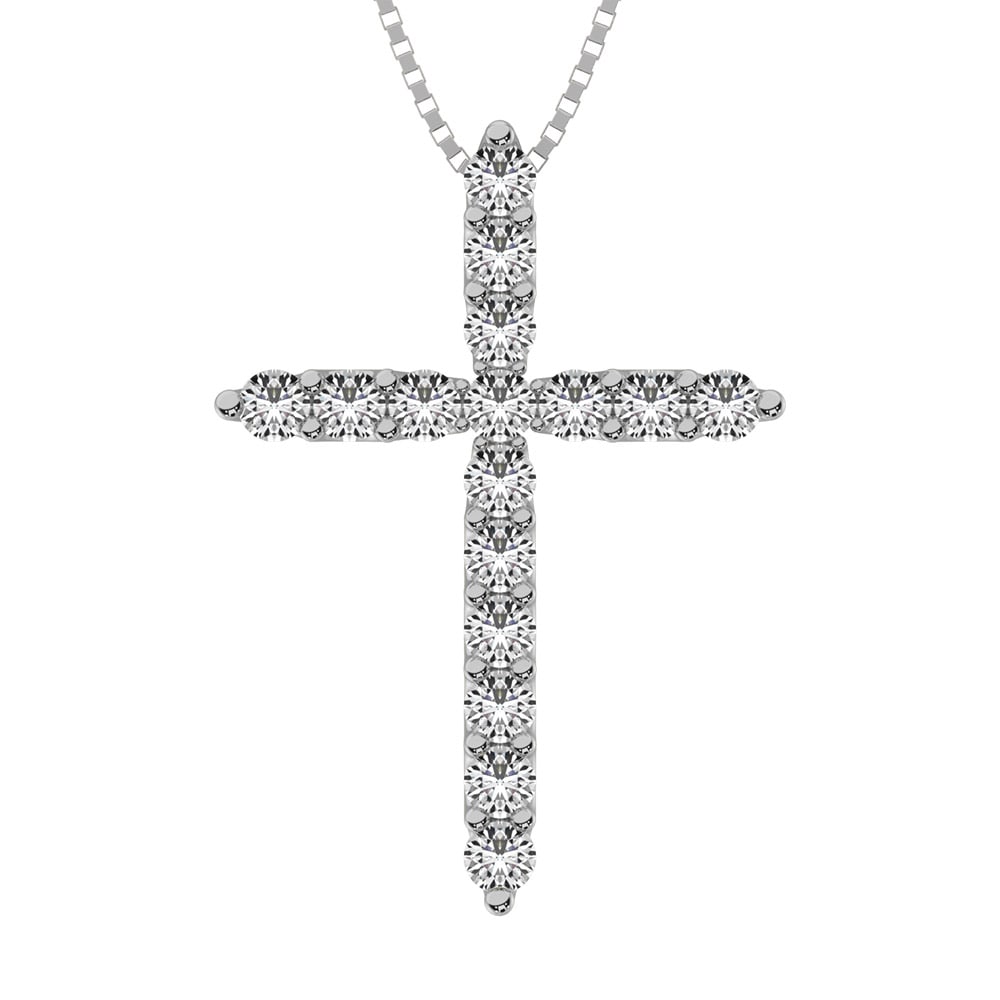 4 Prong Diamond 1/2 Ct.Tw. Cross Pendant (1 of 1)
