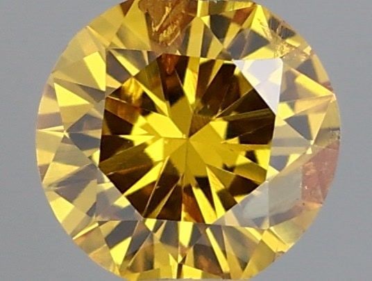 Loose Diamond - ROUND 0.16ct Fancy Intense Orange Yellow: Loose Diamond - ROUND 0.16ct Fancy Intense Orange Yellow Source: Natural Shape: ROUND Carats: 0.16 Color: Fancy Intense Orange Yellow Certification: GIA Video: