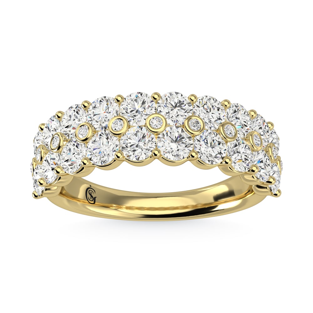14K Yellow Gold Diamond 2 Ct.Tw. Ladies Fashion Band: 14K Yellow Gold Diamond 2 Ct.Tw. Ladies Fashion Band 14k Yellow Gold Stone Color: G-h Stone Clarity: Si-i1 Each ring is presented in standard size 6.5. Complimentary resizing is available between size