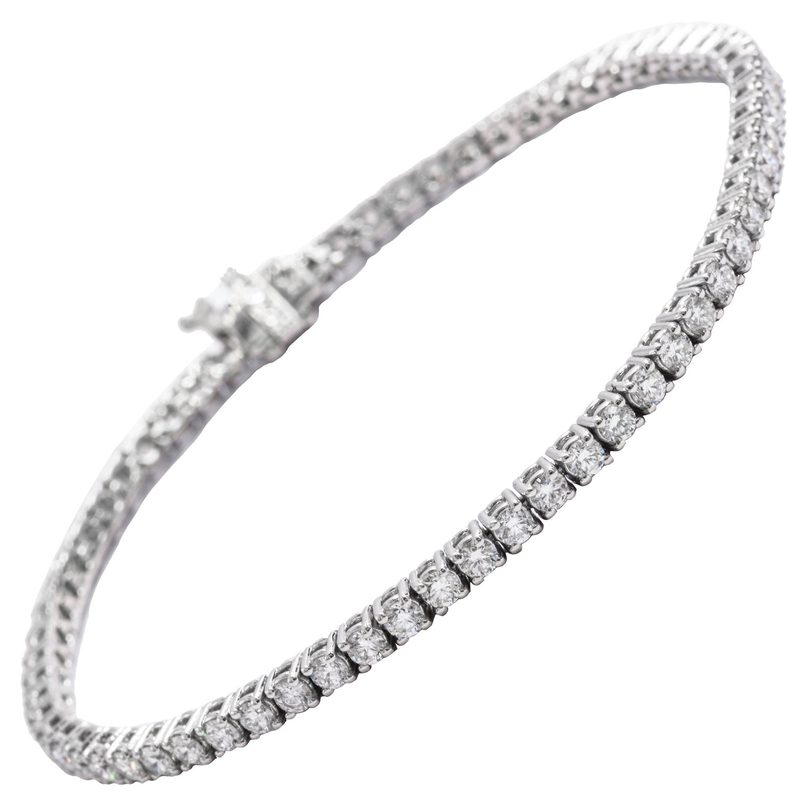 4 Carat Diamond Tennis Bracelet 14K White Gold Contemporary Harbor Diamonds: 4 Carat Diamond Tennis Bracelet 14K White Gold Contemporary Harbor Diamonds This stunning diamond tennis bracelet is crafted from 14 karat white gold and features a remarkable total weight of 4 carats