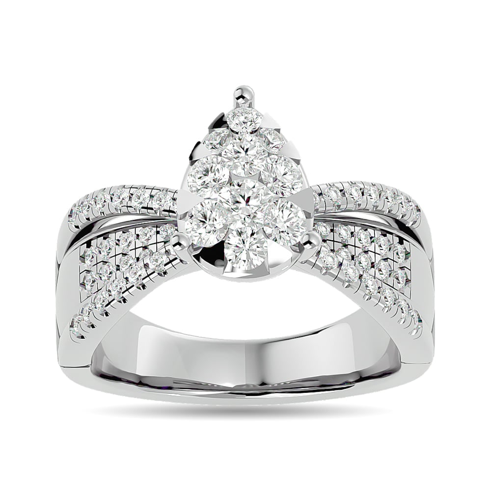 Diamond 1 Ct.tw Engagement Ring in 14K White Gold: Diamond 1 Ct.tw Engagement Ring in 14K White Gold 14k White Gold Stone Color: G-h Stone Clarity: I1 Each ring is presented in standard size 6.5. Complimentary resizing is available between sizes 510 (