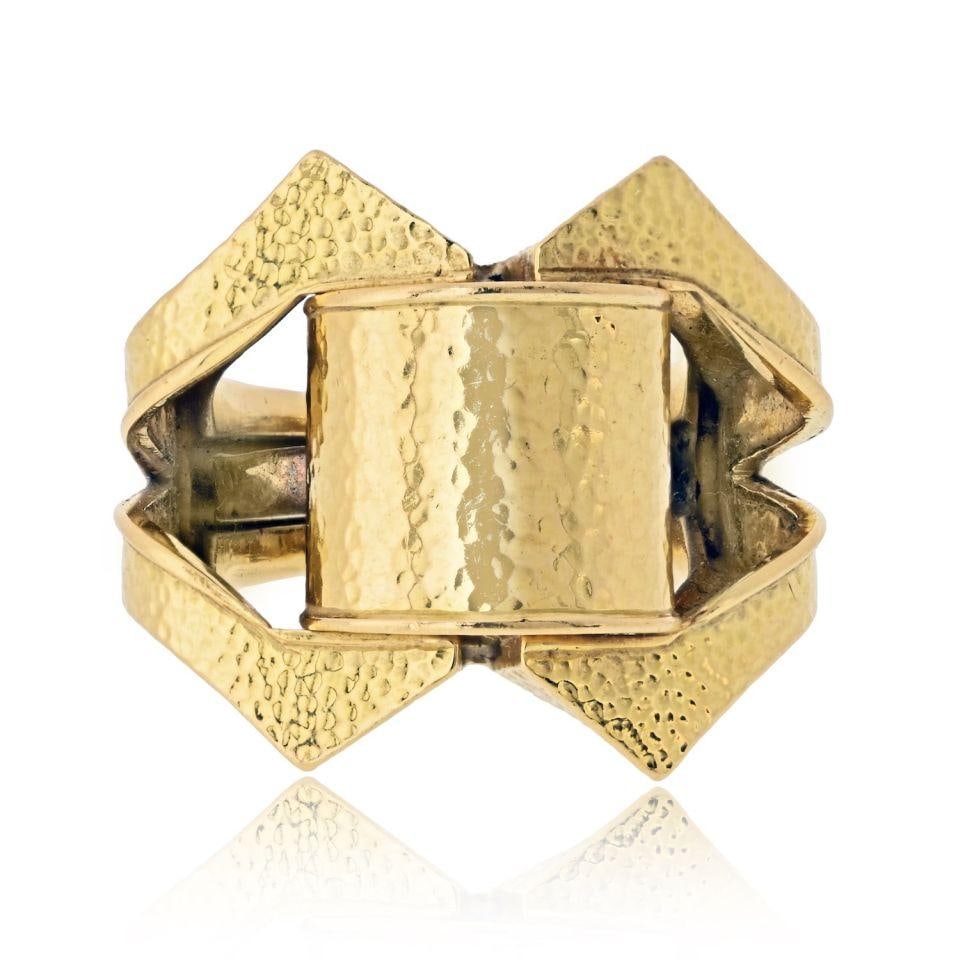 Estate 18K Yellow Gold Statement Ring by David Webb Size 7.5 (1 of 8)