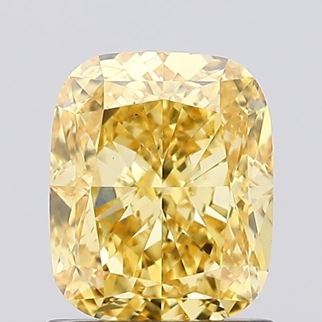 Loose Diamond - CUSHION MODIFIED 1.31ct Fancy Vivid Yellow VS1: Loose Diamond - CUSHION MODIFIED 1.31ct Fancy Vivid Yellow VS1 Source: This is a real non-mined Diamond that has been grown in a lab Shape: CUSHION MODIFIED Carats: 1.31 Color: Fancy Vivid Yellow Cert