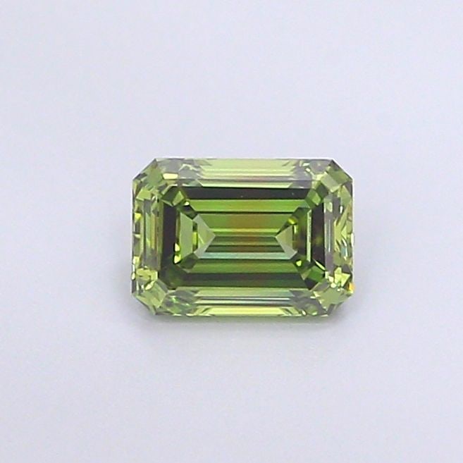 Loose Diamond - EMERALD 1.07ct Fancy Vivid Green VVS2: Loose Diamond - EMERALD 1.07ct Fancy Vivid Green VVS2 Source: This is a real non-mined Diamond that has been grown in a lab Shape: EMERALD Carats: 1.07 Color: Fancy Vivid Green Certification: IGI Vide