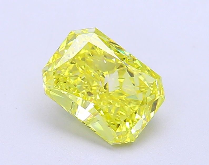 Loose Diamond - RADIANT 1.53ct Fancy Vivid Yellow VVS2: Loose Diamond - RADIANT 1.53ct Fancy Vivid Yellow VVS2 Source: This is a real non-mined Diamond that has been grown in a lab Shape: RADIANT Carats: 1.53 Color: Fancy Vivid Yellow Certification: IGI Vi