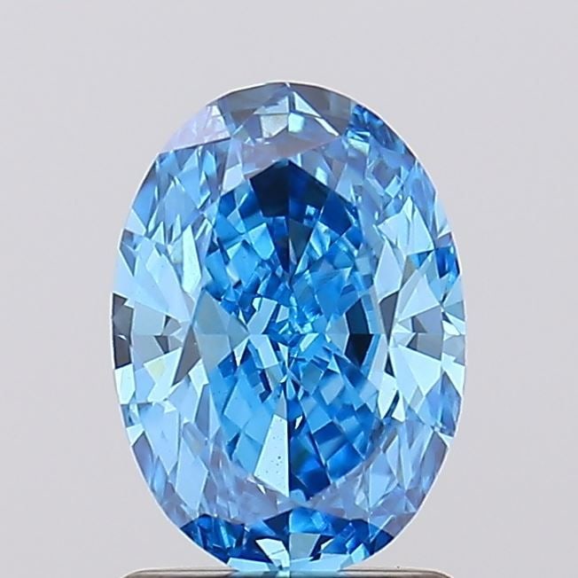 Loose Diamond - OVAL 1.32ct Fancy Vivid Blue VS1: Loose Diamond - OVAL 1.32ct Fancy Vivid Blue VS1 Source: This is a real non-mined Diamond that has been grown in a lab Shape: OVAL Carats: 1.32 Color: Fancy Vivid Blue Certification: IGI Video: