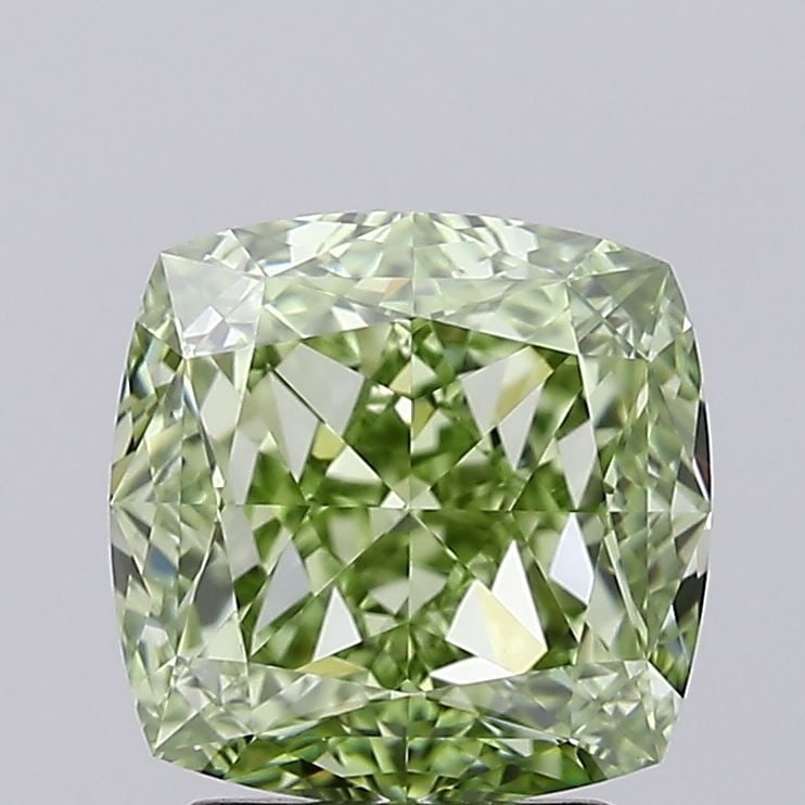 Loose Diamond - CUSHION MODIFIED 3.05ct Fancy Vivid Green VVS1: Loose Diamond - CUSHION MODIFIED 3.05ct Fancy Vivid Green VVS1 Source: This is a real non-mined Diamond that has been grown in a lab Shape: CUSHION MODIFIED Carats: 3.05 Color: Fancy Vivid Green Certi