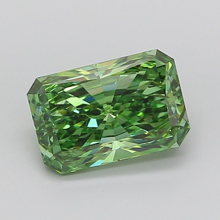 Loose Diamond - RADIANT 3.5ct Fancy Vivid Green VS2: Loose Diamond - RADIANT 3.5ct Fancy Vivid Green VS2 Source: This is a real non-mined Diamond that has been grown in a lab Shape: RADIANT Carats: 3.5 Color: Fancy Vivid Green Certification: IGI Video: