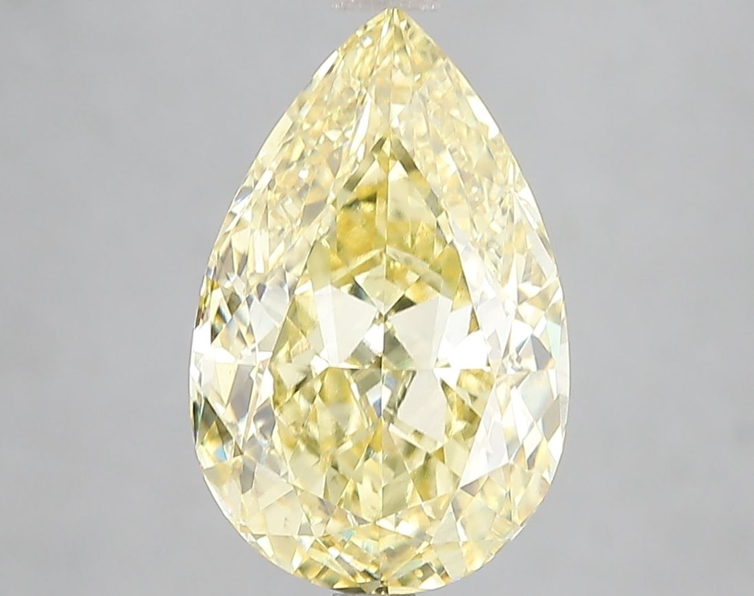 Loose Diamond - PEAR 5.02ct Fancy Intense Yellow VS2: Loose Diamond - PEAR 5.02ct Fancy Intense Yellow VS2 Source: This is a real non-mined Diamond that has been grown in a lab Shape: PEAR Carats: 5.02 Color: Fancy Intense Yellow Certification: IGI Video
