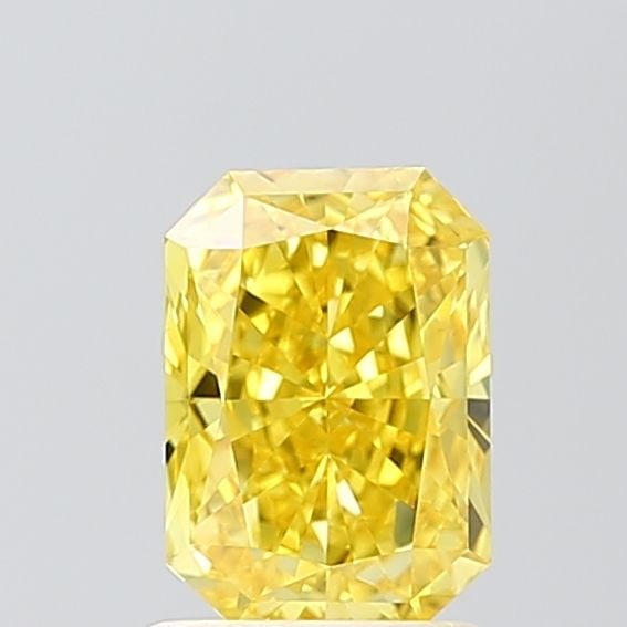 Loose Diamond - RADIANT 1.24ct Fancy Vivid Yellow VS1: Loose Diamond - RADIANT 1.24ct Fancy Vivid Yellow VS1 Source: This is a real non-mined Diamond that has been grown in a lab Shape: RADIANT Carats: 1.24 Color: Fancy Vivid Yellow Certification: IGI Vid