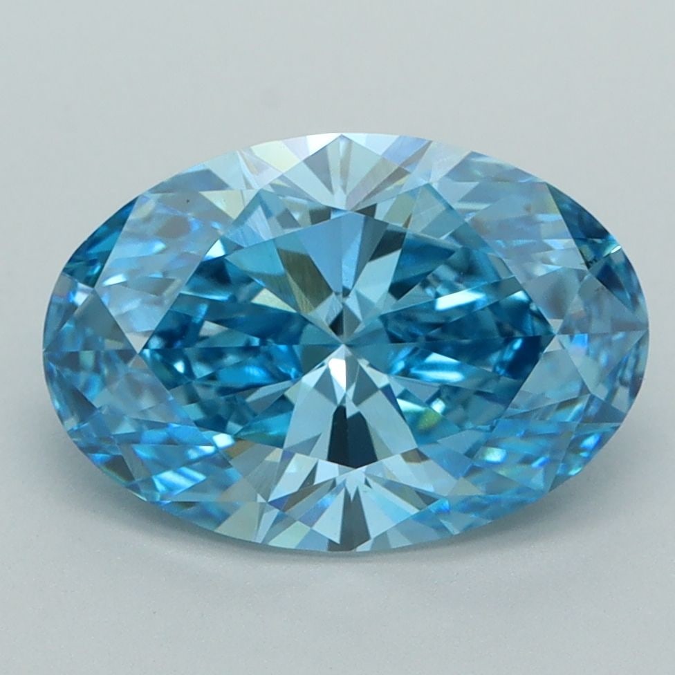 Loose Diamond - OVAL 3.12ct Fancy Vivid Blue VS1: Loose Diamond - OVAL 3.12ct Fancy Vivid Blue VS1 Source: This is a real non-mined Diamond that has been grown in a lab Shape: OVAL Carats: 3.12 Color: Fancy Vivid Blue Certification: IGI Video: