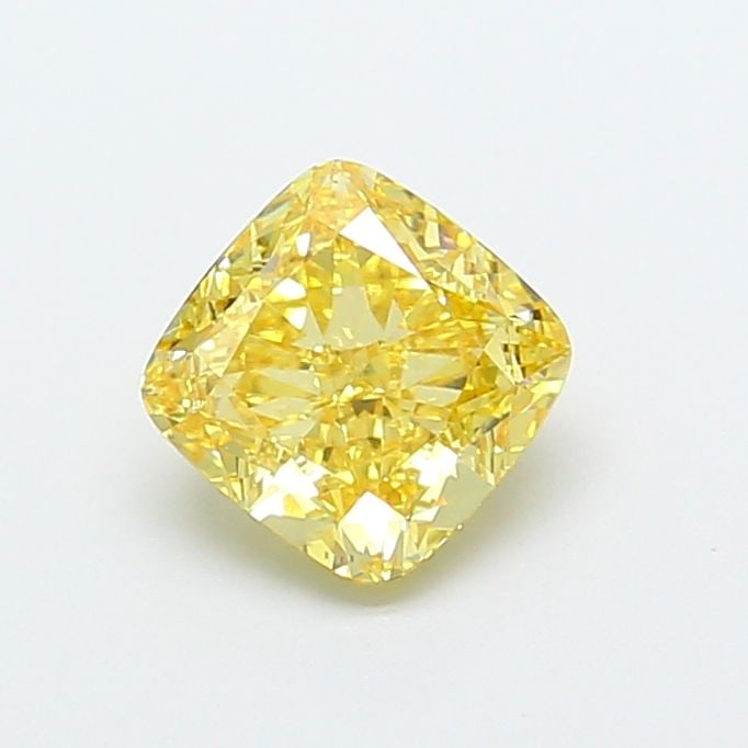 Loose Diamond - CUSHION MODIFIED 1.71ct Fancy Vivid Yellow VS1: Loose Diamond - CUSHION MODIFIED 1.71ct Fancy Vivid Yellow VS1 Source: This is a real non-mined Diamond that has been grown in a lab Shape: CUSHION MODIFIED Carats: 1.71 Color: Fancy Vivid Yellow Cert