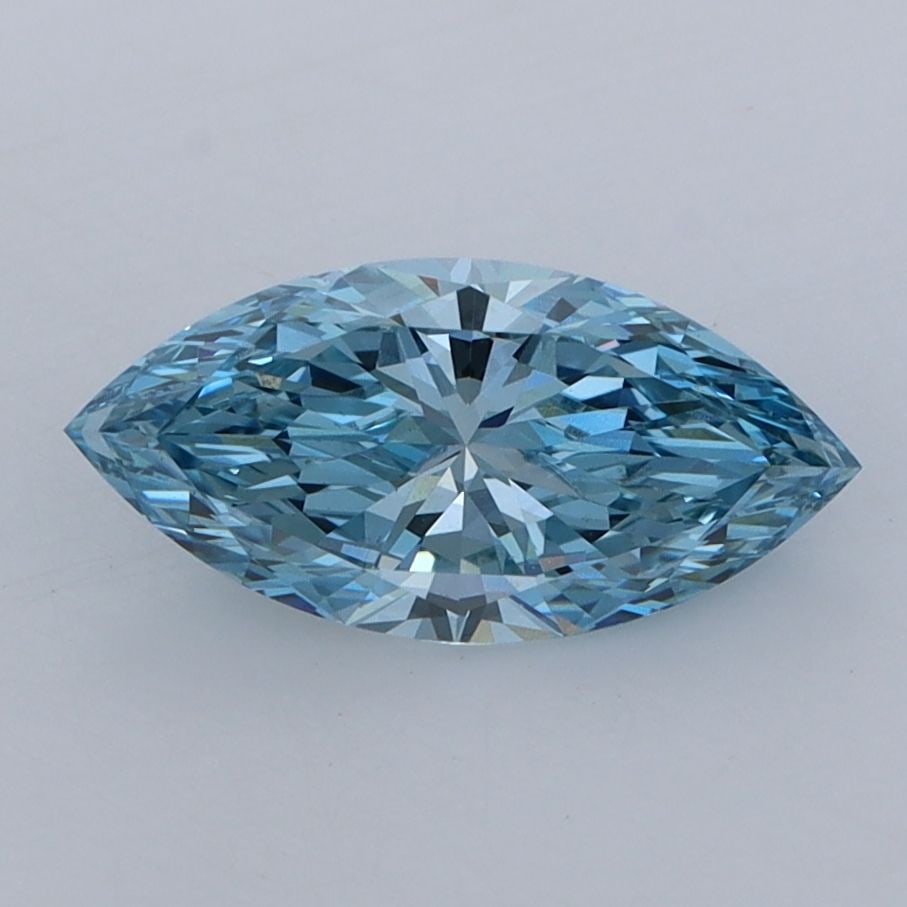 Loose Diamond - MARQUISE 1.27ct Fancy Intense Blue VS1: Loose Diamond - MARQUISE 1.27ct Fancy Intense Blue VS1 Source: This is a real non-mined Diamond that has been grown in a lab Shape: MARQUISE Carats: 1.27 Color: Fancy Intense Blue Certification: IGI V