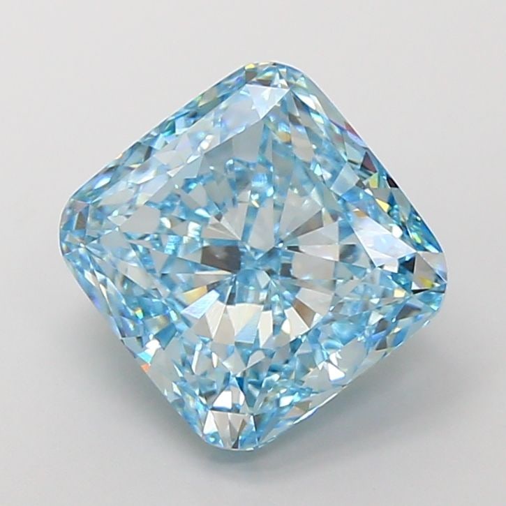 Loose Diamond - CUSHION MODIFIED 10.08ct Fancy Vivid Blue VVS2: Loose Diamond - CUSHION MODIFIED 10.08ct Fancy Vivid Blue VVS2 Source: This is a real non-mined Diamond that has been grown in a lab Shape: CUSHION MODIFIED Carats: 10.08 Color: Fancy Vivid Blue Certi