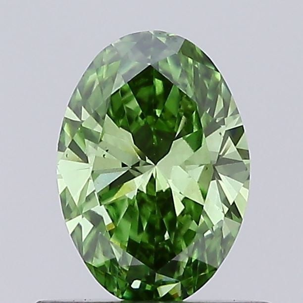 Loose Diamond - OVAL 0.48ct Fancy Vivid Green VS2: Loose Diamond - OVAL 0.48ct Fancy Vivid Green VS2 Source: This is a real non-mined Diamond that has been grown in a lab Shape: OVAL Carats: 0.48 Color: Fancy Vivid Green Certification: NONE Video: