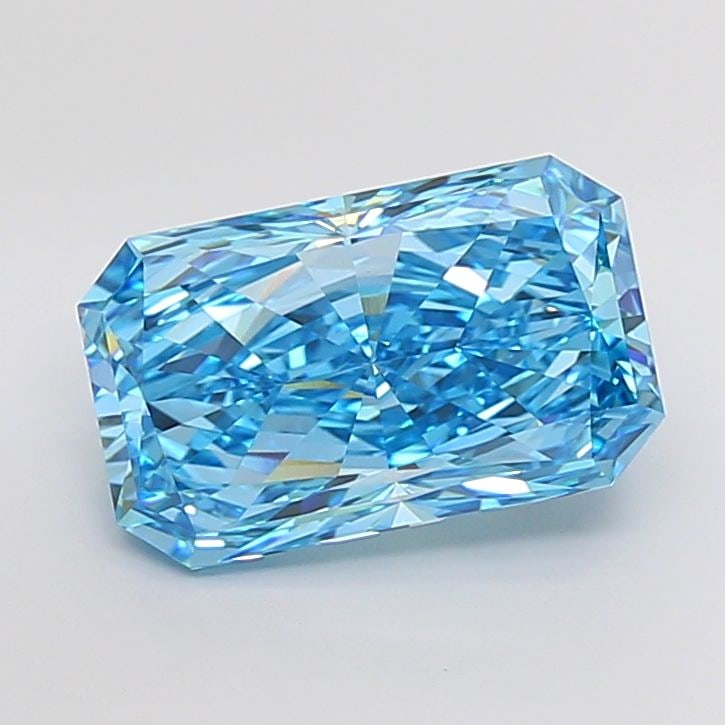 Loose Diamond - RADIANT 9.52ct Fancy Vivid Blue VVS2: Loose Diamond - RADIANT 9.52ct Fancy Vivid Blue VVS2 Source: This is a real non-mined Diamond that has been grown in a lab Shape: RADIANT Carats: 9.52 Color: Fancy Vivid Blue Certification: IGI Video: