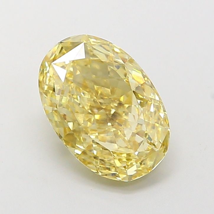 Loose Diamond - OVAL 2.52ct Fancy Yellow VS1: Loose Diamond - OVAL 2.52ct Fancy Yellow VS1 Source: This is a real non-mined Diamond that has been grown in a lab Shape: OVAL Carats: 2.52 Color: Fancy Yellow Certification: IGI Video: