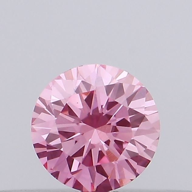 Loose Diamond - ROUND 0.12ct Fancy Vivid Pink VS1: Loose Diamond - ROUND 0.12ct Fancy Vivid Pink VS1 Source: This is a real non-mined Diamond that has been grown in a lab Shape: ROUND Carats: 0.12 Color: Fancy Vivid Pink Certification: IGI Video: