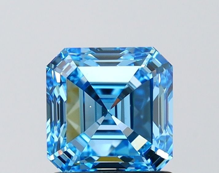 Loose Diamond - ASSCHER 1.5ct Fancy Vivid Blue VS1: Loose Diamond - ASSCHER 1.5ct Fancy Vivid Blue VS1 Source: This is a real non-mined Diamond that has been grown in a lab Shape: ASSCHER Carats: 1.5 Color: Fancy Vivid Blue Certification: IGI Video: