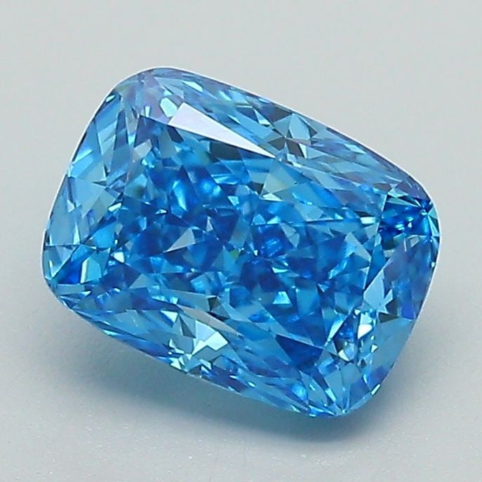 Loose Diamond - CUSHION MODIFIED 1.58ct Fancy Vivid Blue VS1: Loose Diamond - CUSHION MODIFIED 1.58ct Fancy Vivid Blue VS1 Source: This is a real non-mined Diamond that has been grown in a lab Shape: CUSHION MODIFIED Carats: 1.58 Color: Fancy Vivid Blue Certific