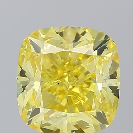 Loose Diamond - CUSHION BRILLIANT 2.01ct Fancy Vivid Yellow VS2: Loose Diamond - CUSHION BRILLIANT 2.01ct Fancy Vivid Yellow VS2 Source: This is a real non-mined Diamond that has been grown in a lab Shape: CUSHION BRILLIANT Carats: 2.01 Color: Fancy Vivid Yellow Ce
