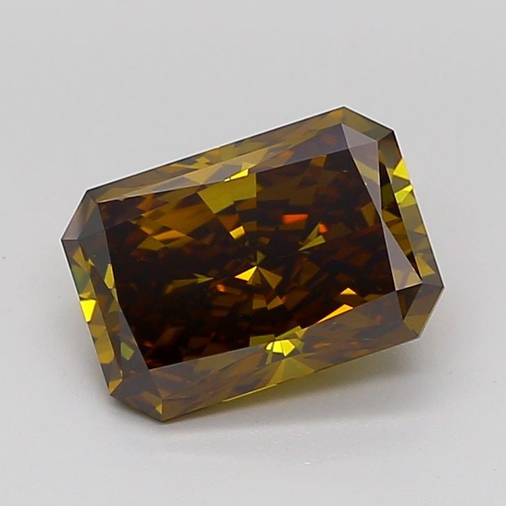 Loose Diamond - RADIANT 3.01ct Fancy Yellowish Brown VS1: Loose Diamond - RADIANT 3.01ct Fancy Yellowish Brown VS1 Source: This is a real non-mined Diamond that has been grown in a lab Shape: RADIANT Carats: 3.01 Color: Fancy Yellowish Brown Certification: I