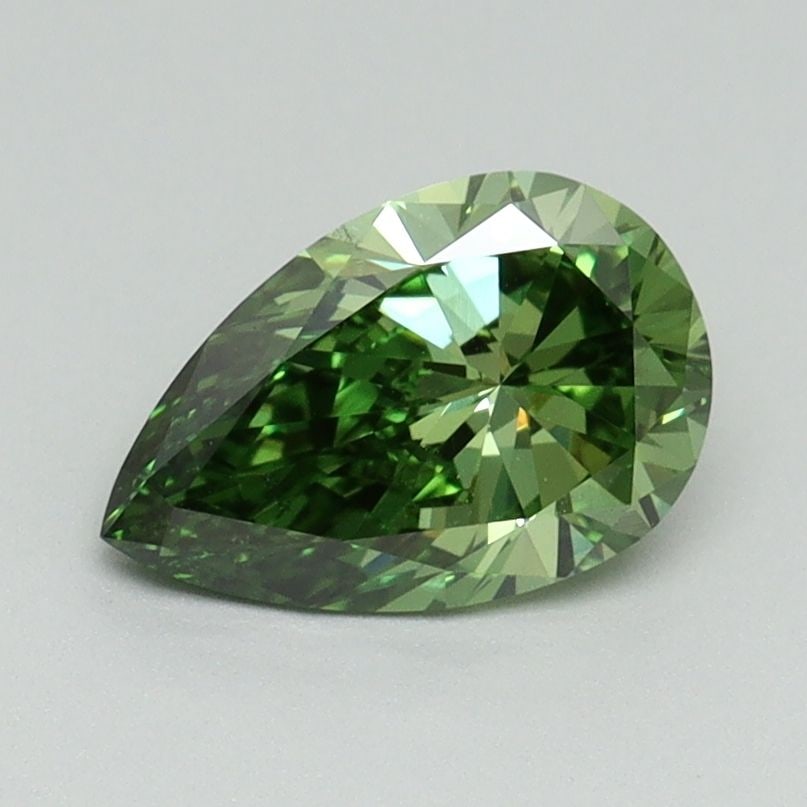 Loose Diamond - PEAR 1.02ct Fancy Vivid Green VS2: Loose Diamond - PEAR 1.02ct Fancy Vivid Green VS2 Source: This is a real non-mined Diamond that has been grown in a lab Shape: PEAR Carats: 1.02 Color: Fancy Vivid Green Certification: IGI Video: