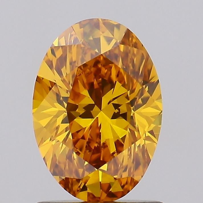Loose Diamond - OVAL 1.13ct Fancy Vivid Orange Yellow VS1: Loose Diamond - OVAL 1.13ct Fancy Vivid Orange Yellow VS1 Source: This is a real non-mined Diamond that has been grown in a lab Shape: OVAL Carats: 1.13 Color: Fancy Vivid Orange Yellow Certification: