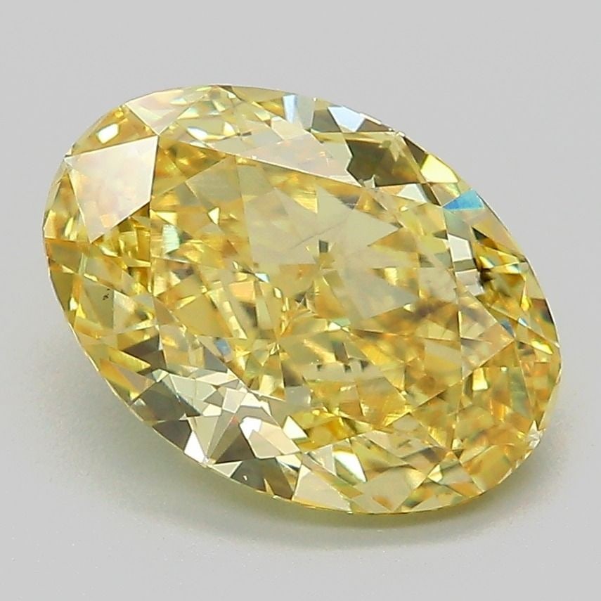Loose Diamond - OVAL 3.01ct Fancy Vivid Yellow VS2: Loose Diamond - OVAL 3.01ct Fancy Vivid Yellow VS2 Source: This is a real non-mined Diamond that has been grown in a lab Shape: OVAL Carats: 3.01 Color: Fancy Vivid Yellow Certification: IGI Video: