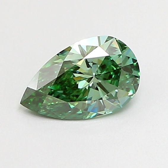 Loose Diamond - PEAR 0.5ct Fancy Vivid Green VVS2: Loose Diamond - PEAR 0.5ct Fancy Vivid Green VVS2 Source: This is a real non-mined Diamond that has been grown in a lab Shape: PEAR Carats: 0.5 Color: Fancy Vivid Green Certification: IGI Video: