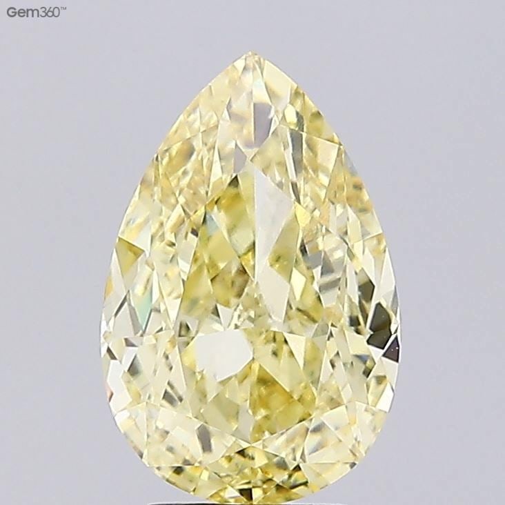 Loose Diamond - PEAR 5.27ct Fancy Intense Yellow VVS2: Loose Diamond - PEAR 5.27ct Fancy Intense Yellow VVS2 Source: This is a real non-mined Diamond that has been grown in a lab Shape: PEAR Carats: 5.27 Color: Fancy Intense Yellow Certification: IGI Vide