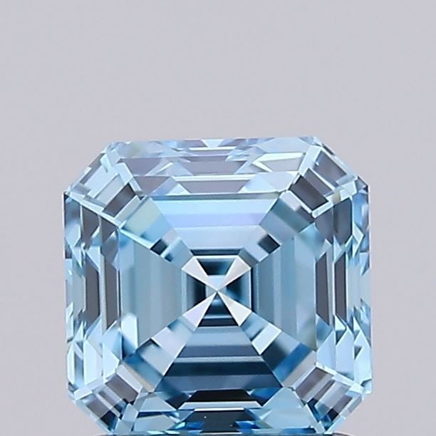 Loose Diamond - ASSCHER 1.16ct Fancy Vivid Blue VS1: Loose Diamond - ASSCHER 1.16ct Fancy Vivid Blue VS1 Source: This is a real non-mined Diamond that has been grown in a lab Shape: ASSCHER Carats: 1.16 Color: Fancy Vivid Blue Certification: IGI Video:
