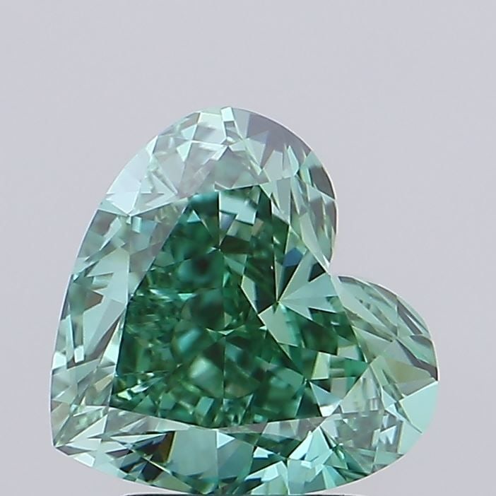 Loose Diamond - HEART 2.47ct Fancy Vivid Green VS1: Loose Diamond - HEART 2.47ct Fancy Vivid Green VS1 Source: This is a real non-mined Diamond that has been grown in a lab Shape: HEART Carats: 2.47 Color: Fancy Vivid Green Certification: IGI Video: