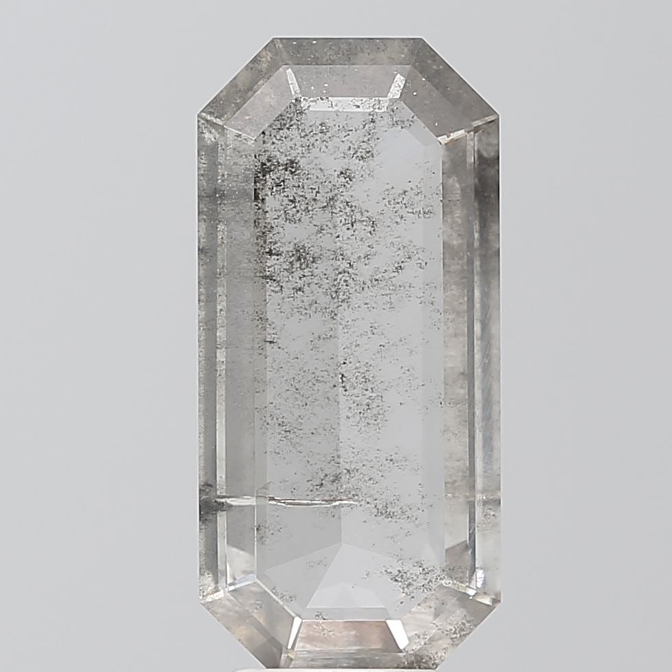 Loose Diamond - EMERALD 3.05ct Salt and Pepper I2: Loose Diamond - EMERALD 3.05ct Salt and Pepper I2 Source: This is a real non-mined Diamond that has been grown in a lab Shape: EMERALD Carats: 3.05 Color: Salt and Pepper Certification: NONE Video: