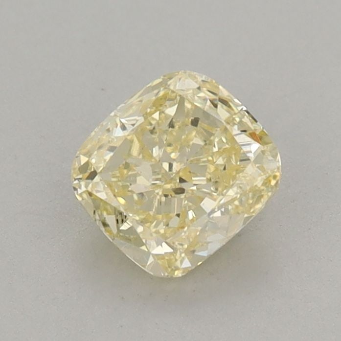Loose Diamond - CUSHION MODIFIED 0.7ct Fancy Light Yellow VS1: Loose Diamond - CUSHION MODIFIED 0.7ct Fancy Light Yellow VS1 Source: This is a real non-mined Diamond that has been grown in a lab Shape: CUSHION MODIFIED Carats: 0.7 Color: Fancy Light Yellow Certif