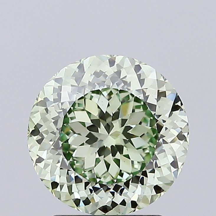 Loose Diamond - ROUND 2.16ct Fancy Intense Green VS1: Loose Diamond - ROUND 2.16ct Fancy Intense Green VS1 Source: This is a real non-mined Diamond that has been grown in a lab Shape: ROUND Carats: 2.16 Color: Fancy Intense Green Certification: IGI Video